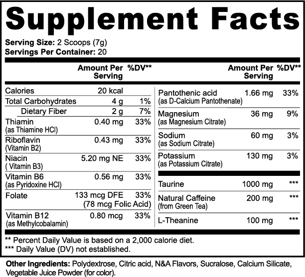 Limitless Pre-Workout Energy Powder (Fruit Punch)