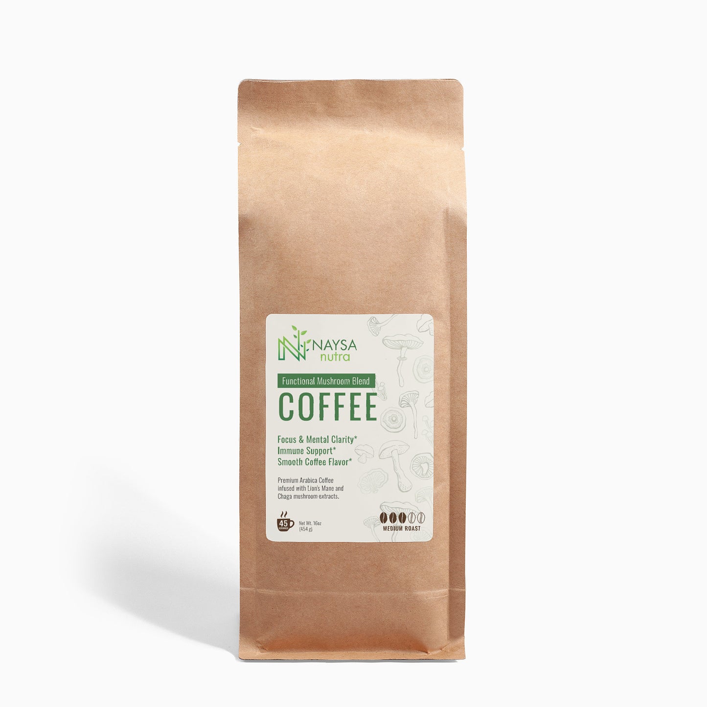 Mushroom Coffee Fusion - Lion’s Mane & Chaga 16oz