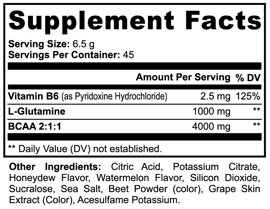 BCAA Post Workout Powder (Watermelon Fusion)